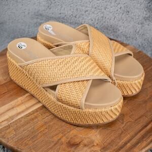 J/Slides‎ NYC Quackie Natural Vegan Luxe Sandal, U.S. Size 6.5